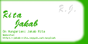 rita jakab business card